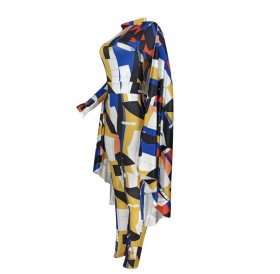 Lovely Trendy Cloak Design Multicolor One-piece Jumpsuit