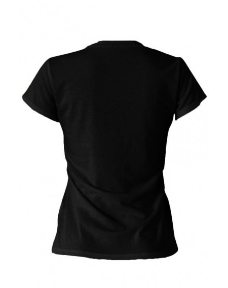 Lovely Casual Round Neck Cartoon Printed Black T-shirt