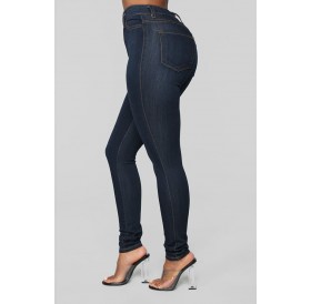 Lovely Stylish High Waist Zipper Design Jeans
