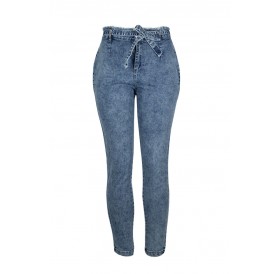 Lovely Casual Raw Edge Baby Blue Jeans