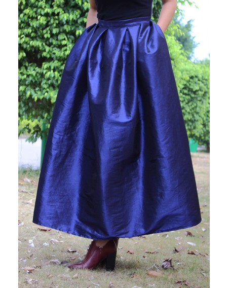 Lovely Trendy Ruffle Design Blue Skirts
