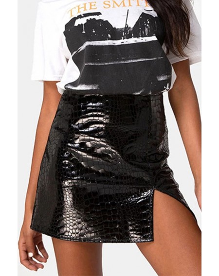 Lovely Trendy Slit Black Mini Skirt
