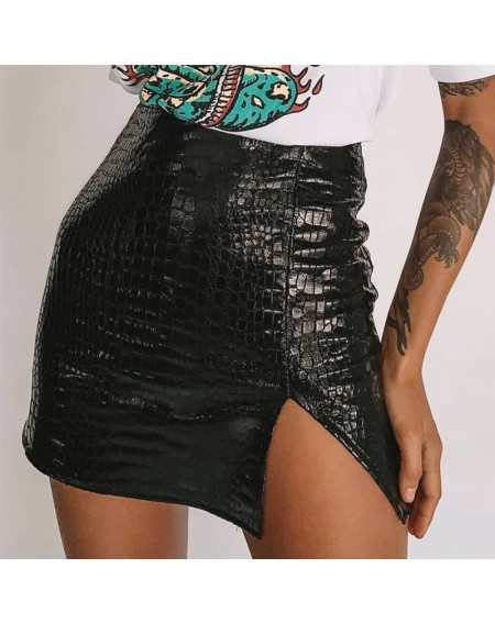 Lovely Trendy Slit Black Mini Skirt