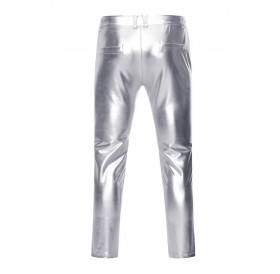 Lovely Casual Skinny Silver Pants